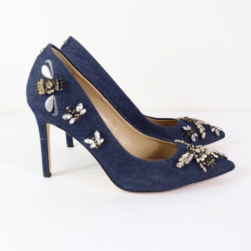 Sam Edelman Hazel 3 Embellished Bee Heels Pumps 6.5